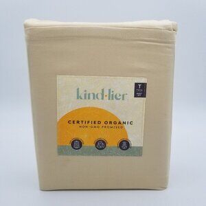 3 pc Kind Lier Sheet Set 100% Organic Cotton Yellow Twin (Fitted, Flat, PC)